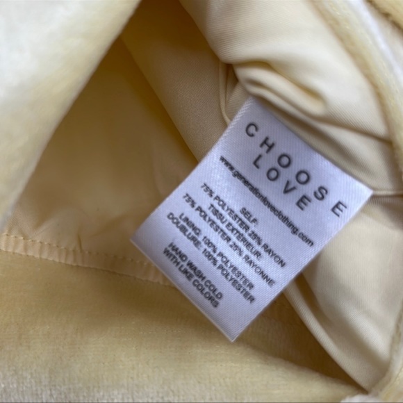 🆕LAST ONE Generation Love Bomber Jacket Blair Yellow Velour Lined W/Pockets - Picture 6 of 8